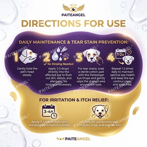 Gouttes oculaires pour animaux de compagnie 100ml – Dissolvant de taches lacrymales à l'acide hypochloreux, sans picotements, nettoyant quotidien pour les <span class=keywords><strong>yeux</strong></span> des chiens, logo personnalisé, OEM - Product Image 4