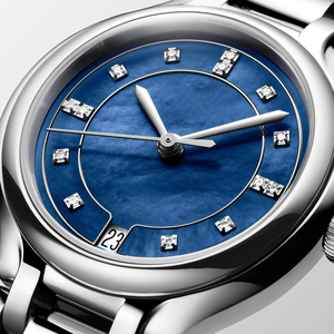 Montre bracelet classique pour femme avec cadran texturé et verre saphir résistant aux rayures pour un usage quotidien Longinesing - Product Image 2