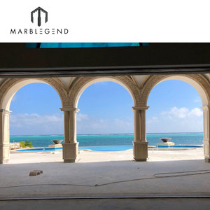 PFM Progetto Outdoor Materiale da Costruzione Decorativo beige pietra a <span class=keywords><strong>quattro</strong></span> albero Colonna Pilastro Romano - Product Image 5