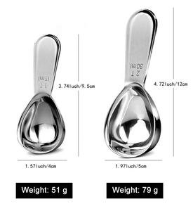 Logo personnalisé de haute qualité 1T 15ML / 2T 30ML manche court petite 18/8 cuillère à mesurer <span class=keywords><strong>en</strong></span> acier inoxydable 304 thé lait café - Product Image 5