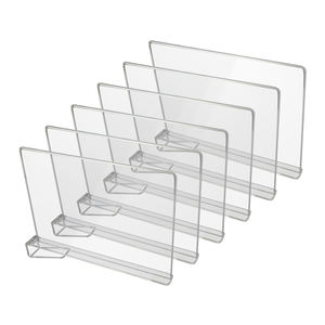 6 pièces d'organisateurs de rangement transparents <span class=keywords><strong>pour</strong></span> vêtements, séparateurs sans perçage <span class=keywords><strong>pour</strong></span> armoires et tiroirs, diviseurs d'étagères de bibliothèque peu encombrants - Product Image 3