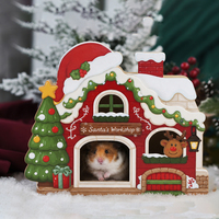 Cachette mignonne de hamster en bois solide naturel avec la conception originale personnalisable
