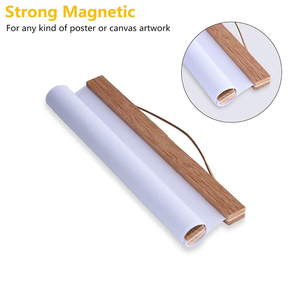 M-03 phong cách mới tự làm nam châm bằng gỗ khung ảnh vải tác phẩm nghệ thuật Scroll tường treo gỗ từ Áp phích treo khung - Product Image 4