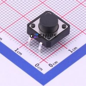 TC-1103-B-F Tactile Switch Through hole Component THT-4P,12x12mm Switch Single Pole Single Throw Round Button 1.6N Through Hole - Product Image 1