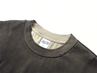 Fabricante de camisetas lavadas MOQ bajo Estilo extragrande Estilo desgastado Camisetas personalizadas para hombres