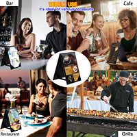 Porte-menu en cuir noir pour table, présentoir de menu pour cafés, bars ou restaurants, pour menus de 5x7 pouces