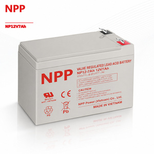 NPP แบตเตอรี่ agm SLA แบบชาร์จไฟได้7Ah 12V พร้อมขั้ว F1สำหรับระบบเตือนภัย <span class=keywords><strong>ADT</strong></span> izon กล่อง vufios ฯลฯ - Product Image 1