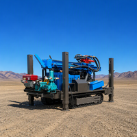 Machine de forage de puits d'eau, profondeur maximale 300m, compresseur d'air diesel, équipement de forage de puits