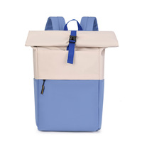 Sac à dos enroulable grande capacité personnalisé avec fermeture éclair, sac à dos de sport pour ordinateur portable, idéal pour les étudiants et les professionnels