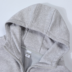 Sweat à capuche d'hiver unisexe à double fermeture éclair, col montant, style streetwear, avec doublure polaire en option (350 GSM ou 450 GSM), personnalisable OEM - Product Image 3