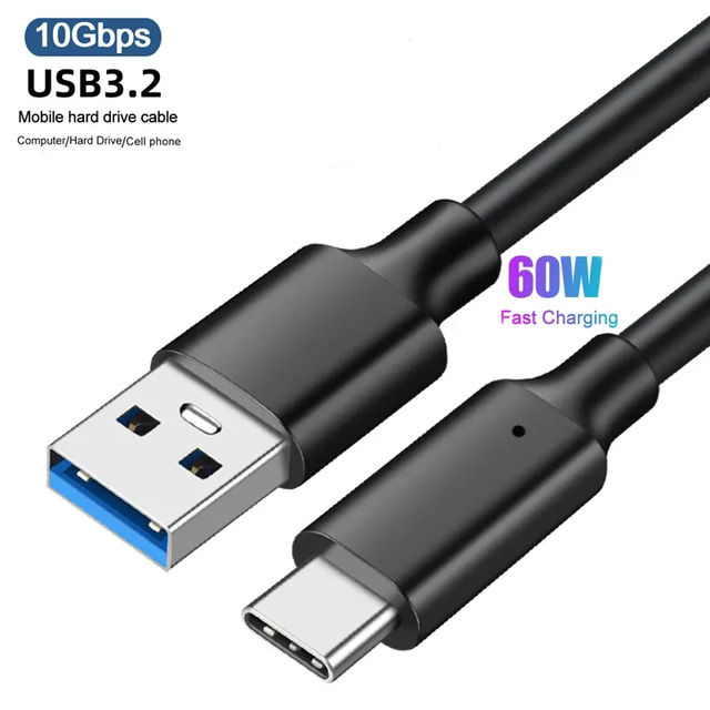USB C to USB C 3.2 Gen 2 Cable  60W PD 5A Type C Fast Charging Cable Data Line for MacBook Pro Laptop