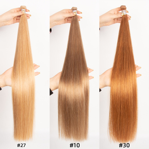 <span class=keywords><strong>Haohao</strong></span> Cheveux Invisible Cousu Trame 20 22 24 26 28 Pouces Double Dessiné Blonde Remy Extension Européenne Genius Trame Extensions de Cheveux - Product Image 6