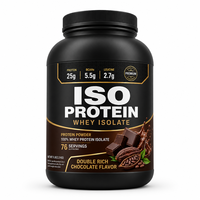 Isolat de protéines de lactosérum en poudre 5 lb (2,3 kg) saveur chocolat doublement riche 25 g de protéines 76 portions