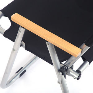 Chaise de camping double, pliable, pour extérieur, jardin, cadre en acier noir, portable, pour la plage et la pêche - Product Image 2