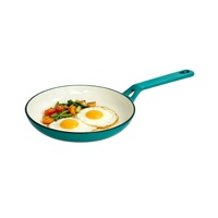Poêle à frire en fonte à manche long unique, fond plat, pour steak, certifiée FDA LFGB, compatible induction, gaz, four et barbecue