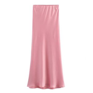 New <strong>Hot</strong> Women's Satin Texture High Waist Bustier Skirt - Product Image 4