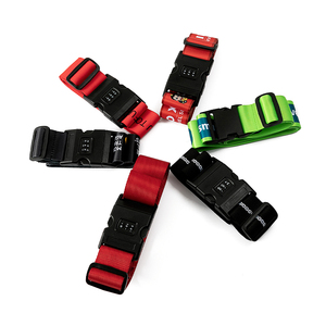 Multicolored <b>Adjustable</b> Luggage <b>Strap</b> with Buckle Combination Lock Luggage <b>Strap</b> Polyester Baggage Securing <b>Strap</b> - Product Image 2