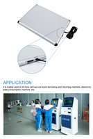 Station de travail RFID pour bibliothèque, tapis de bureau HF 13,56 MHz, machine de prêt et de retour de livres en libre-service, distance de lecture de 35 cm pour bibliothèque intelligente