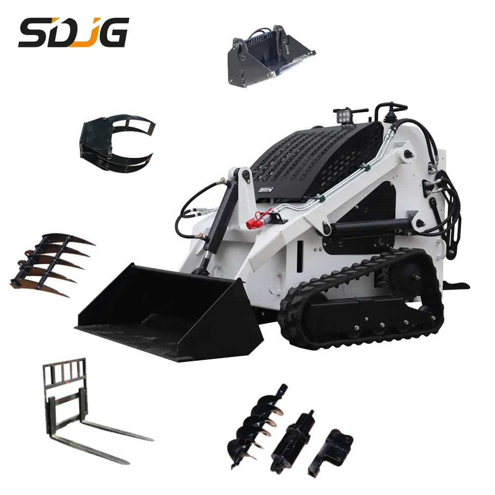 A buon mercato EPA Skid Steer Loader con forcella Mini Loader Skid Steer Loader con secchio