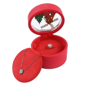 Ensemble <span class=keywords><strong>de</strong></span> boîtes <span class=keywords><strong>de</strong></span> <span class=keywords><strong>rangement</strong></span> coulissantes en carton Crown Win, personnalisées, pour bijoux (pomme, cœur, anneau rond, fleur éternelle), pour la Saint-Valentin - Product Image 2