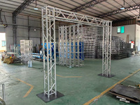 F34 290x290mm Poste de Truss Gaol 3x3M/set, Truss de Aleación de Aluminio con Conexión por Espiga, Truss de Perno, Truss Colgante para LED, Truss para Escenarios de Eventos, Truss para Exhibiciones