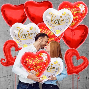 Lot de 12 ballons en forme de cœur de 18 pouces pour la Saint-Valentin, ballons en forme de cœur pour <span class=keywords><strong>d</strong></span>écorations romantiques de soirée spéciale - Product Image 2