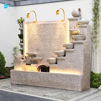 Fontaine à cascade rétro très vendue pour la décoration de cour, de jardin, de maison et de villa, cadeau de pendaison de crémaillère