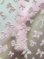 Autocollants 5D en relief TSZS pour ongles, motifs pois, nœuds et fleurs, décorations d'ongles DIY auto-adhésives délicates, vente en gros