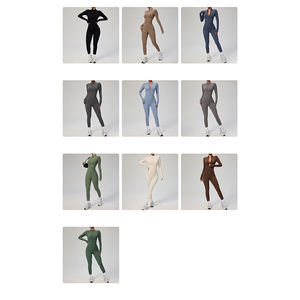 Conjunto Deportivo Personalizado de Talla Grande para Mujer, Body y Mono para Gimnasio y Fitness con Cremallera Frontal, Ropa Deportiva - Product Image 3