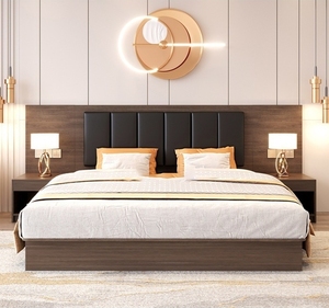 Juego de Muebles de Dormitorio para Hotel de <span class=keywords><strong>Cinco</strong></span> Estrellas, Habitación Estándar de Apartamento, Muebles Completos, Cama Doble, Cama Simple, Personalización - Product Image 5