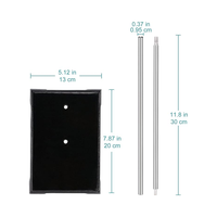 Support de laboratoire OEM ODM personnalisé en acier inoxydable, base de support à 4 griffes, pince pour burette, anneau de rétortte, couleur, taille et épaisseur personnalisables