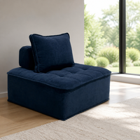 Canapé modulaire élégant en velours côtelé pour salon de condo, gain de place, sectionnel minimaliste, confort paresseux, canapé compressé