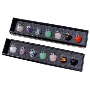 Nuovi Ornamenti Piccoli a Forma di Mela in Cristallo di <span class=keywords><strong>Giada</strong></span> <span class=keywords><strong>Naturale</strong></span> Lucidato, Confezione Mista Colorata, Regalo di Natale e Vigilia di Natale - Product Image 5