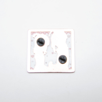 Broche en métal LGC personnalisée, motif couple anime, impression UV transparente, finition or rose, cadeau de collection