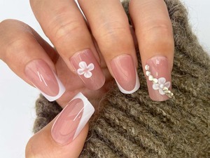 Faux ongles à presser de haute qualité avec colle, en boîte, style français, magnétiques, carrés, forme cercueil, à paillettes, artificiels - Prix de gros - Product Image 3