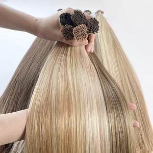 12-30 Inch I Tip Hair Extensions Human Hair Keratin I Tip hair Straight <b>Body</b> <b>Wave</b> All Colors Available Wholesale Fast Shipping - Product Image 1
