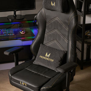 Monster <b>Gaming</b> <b>Chair</b> Premium Leather <b>Gaming</b> <b>Chair</b> with Magnetic Head Cushion Full <b>Reclining</b> Adjustable Armrests Wide Comfort - Product Image 1