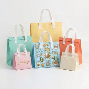 Bolsas Térmicas Desechables de Tela No Tejida, Personalizadas, Duraderas, con Asa, Aisladas, para Llevar Comida Caliente o Fría, Reutilizables para Pasteles, Reciclables - Product Image 1