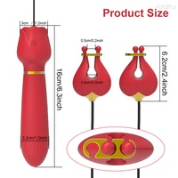 2 in 1 Realistischer Nippel-Dildo G-Punkt Vibrator Sexspielzeug für Damen Weibliche Masturbation Klitoris Nippel-Massagegerät Erwachsenenspielzeug