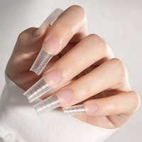 Ongles artificiels PMMA sans trace, sur mesure, en gel souple, vente en gros, courts, longs, stiletto, cercueil, avec ligne