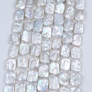 Wholesale DIY Semi-Finished <b>Loose</b> <b>Pearls</b> Rectangle 14-17mm Natural Shape Baroque Style with Strong Light for <b>Pearl</b> Crafting - Product Image 2
