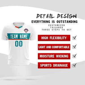 Conjuntos Deportivos Clásicos Blancos Personalizados, Camiseta de Fútbol - Product Image 4