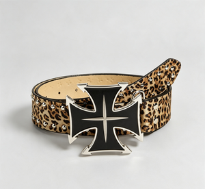 Ceinture unisexe polyvalente imprimée en 3D, style punk Y2K, avec boucle en alliage, inspirée des subcultures WCC de l'Occident américain et européen - Product Image 4