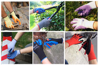 Guantes recubiertos de látex de espuma de nailon NMsafety Guantes de montaje ANSI Guantes de jardín para niños de almacén