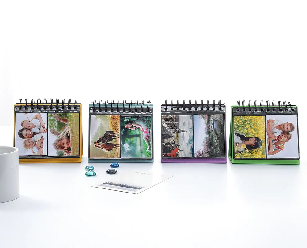 Mini-Album Postkartenhalter Spezial 4 Taschen Kalender Album 2 × 3 Zoll Fotoalbum