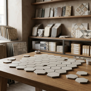 Antiguo moderno hecho a mano mosaico porcelana Backsplash azulejos de pared 3D forma de diamante Hexagonal diseño aleatorio Splashback azulejos - Product Image 1