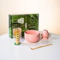 Ensemble de thé matcha classique en céramique de qualité supérieure, écologique et durable, boîte cadeau champignon, style japonais transfrontalier Instagram
