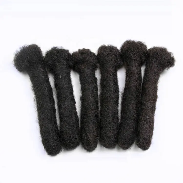 Jiffyhair venda quente afro kinky cabelo humano crochet dreadlocks mechas extensão para o homem