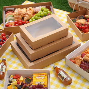 Customizable Kraft Paper <strong>Box</strong> Set Big Rectangular <strong>Long</strong> Containers Rigid Square <strong>Box</strong> for Cake and Sugar for Food Storage - Product Image 6