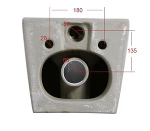 Ensemble Toilettes Murales <span class=keywords><strong>WC</strong></span> en Céramique Sanitaire à Chasse Double Cachée, Design Moderne, avec <span class=keywords><strong>Réservoir</strong></span> d'Eau Dissimulé en PEHD pour Salle de Bain - Product Image 4